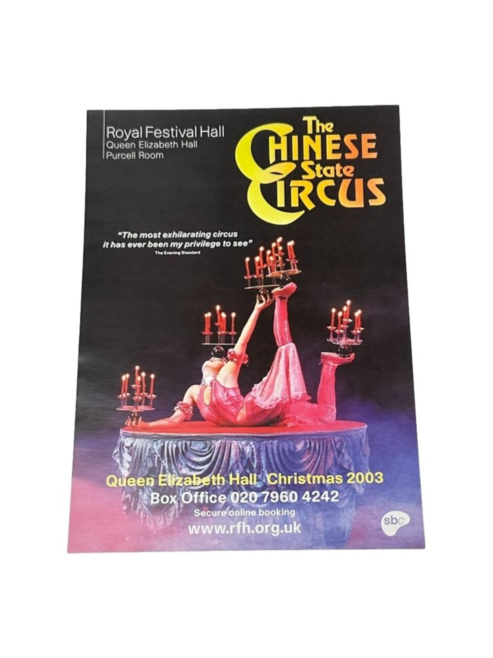 Chinese State Circus Flyer Ad UK Australia Ephemera Vintage 2003 Poster